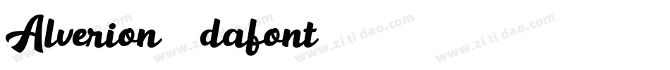 Alverion (dafont)字体转换
